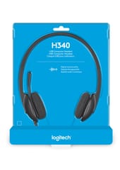 Logitech H340 USB Computer Headset Laisvų rankų įranga Vielinis Su lankeliu Biuras / skambučių centras USB A tipo Juoda 4