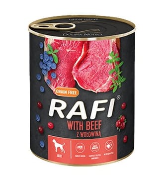 DOLINA NOTECI Rafi with beef - drėgnas ėdalas šunims - 800g