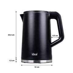 IDEAL virdulys 1,7 l, plieninis korpusas, galia 1500 W, juodas 3