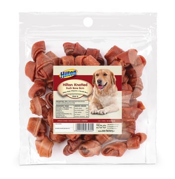 HILTON Knotted Duck Bone 6 cm - šunų kramtukas - 500g