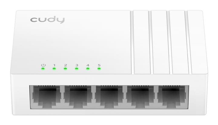Cudy FS105D tinklo komutatorius Ne-valdomas Fast Ethernet (10/100) Balta