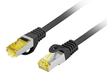 Lanberg PCF6A-10CU tinklo kabelis Juoda 0,5 m Cat6a S/FTP (S-STP) Turas