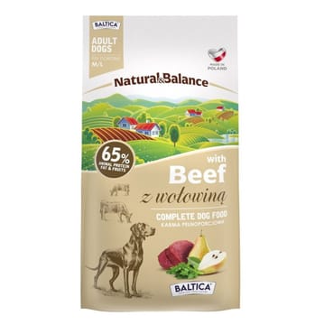 BALTICA Natural & Balance Beef M/L – sausas pašaras šunims – 3kg