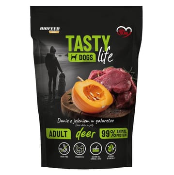 BIOFEED Tasty Dogs Life Deer - drėgnas ėdalas šunims - 500g