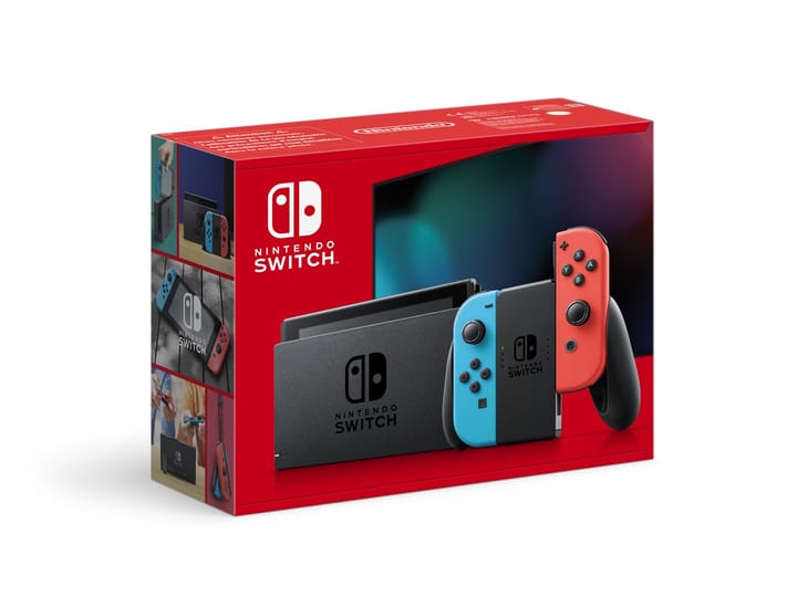 Nintendo Switch nešiojamoji žaidimų konsolė 15,8 cm (6.2") 32 GB Lietimui jautrus ekranas „Wi-Fi“ Mėlyna, Pilka, Raudona