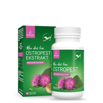 POKUSA RawDietLine Milk thistle extract - papildai šunims ir katėms - 120 vnt.