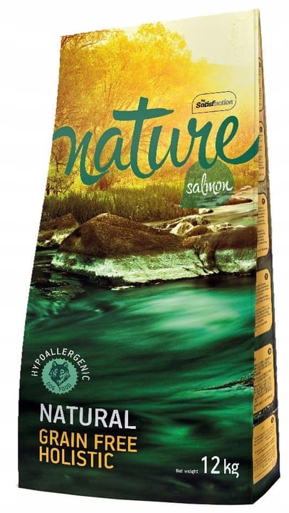 NATURE Grain Free Holistic Lašiša - sausas šunų maistas - 12 kg