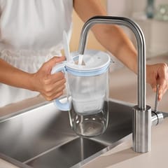 Brita Glass+ vandens filtruojantis ąsotis su 2 MaxtraPro PP įdėklais (mėlynas; 2,5 l) 7