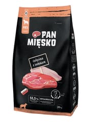 PAN MIĘSKO Veal with turkey XS - sausas maistas šunims - 20kg