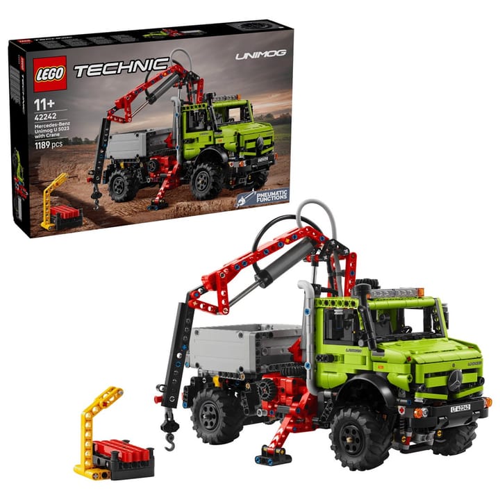 LEGO TECHNIC 42242 Mercedes-Benz Unimog U 5023 su kranu