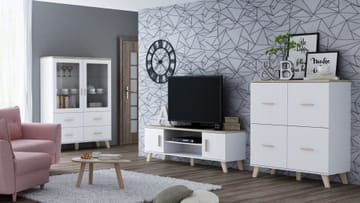 Cama LOTTA SET 1 svetainės sekcija Spinta daiktams ir garso / vaizdo technikai laikyti