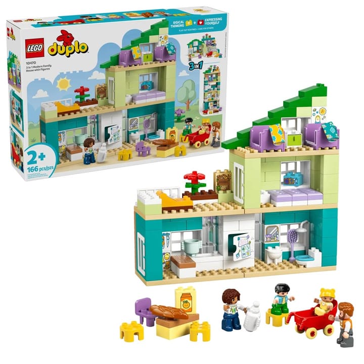 LEGO DUPLO 10470 3 in 1 modernus šeimos namas su figūrėlėmis