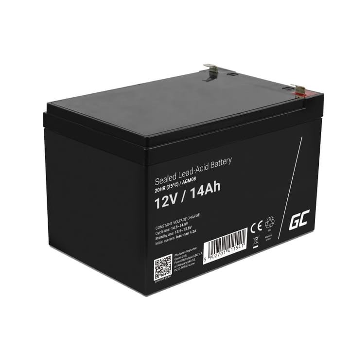 Green Cell AGM08 įkraunama baterija Rūgštinis akumuliatorius (VRLA) 14000 mAh 12 V