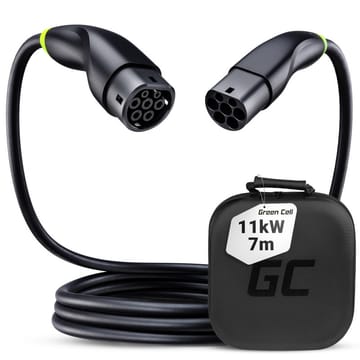 Green Cell EVKABGC04 elektromobilių įkrovimo kabelis Juoda Type 1 Type 2 3 7 m