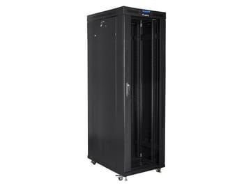 LANBERG PASTATOMA RACK SPINTA 19" 42U 800x1000 JUODA, STIKLINĖS DURY