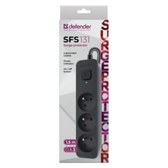 DEFENDER POWER STRIP SFS 131 3 SLOTS 1,5M 99456 2