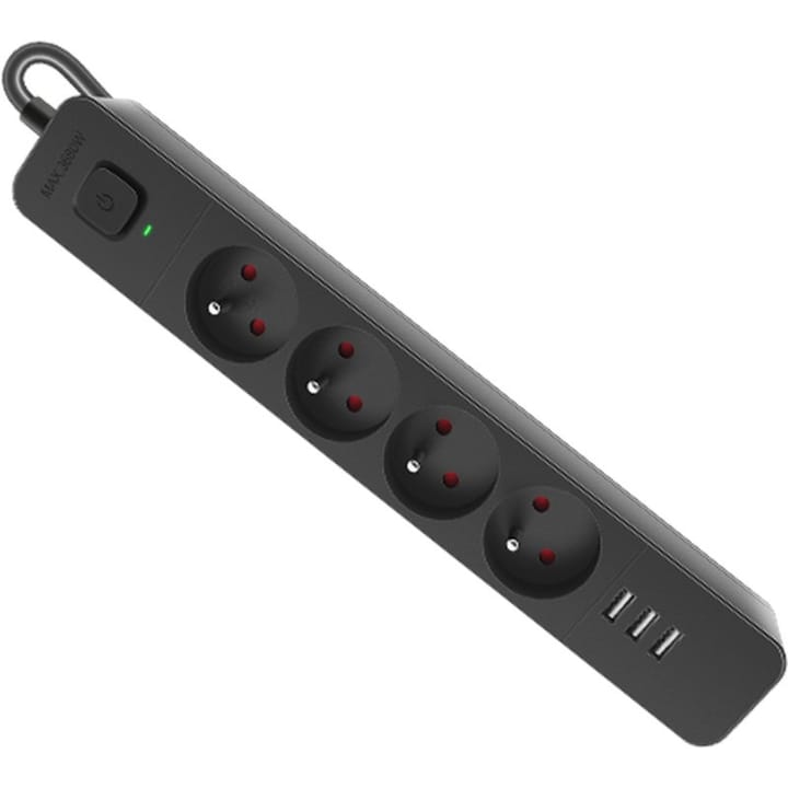 DEFENDER POWER STRIP 4 SLOTS 3XUSB 5M 99458