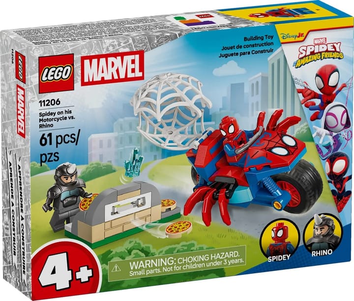 LEGO MARVEL 11206 Spidey ant savo motociklo prieš Rhino