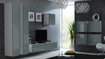 Cama VIGO 24 BI/SZ svetainės sekcija Spinta daiktams ir garso / vaizdo technikai laikyti