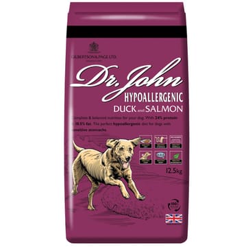 DR JOHN Hypoallergenic Duck with salmon - sausas maistas šunims - 12,5kg