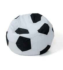 Sako krepšys Pouffe ball baltai juodas XL 120 cm