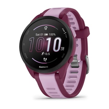 Garmin Forerunner 165 Music 3,05 cm (1.2") AMOLED 43 mm Skaitmeninis 390 x 390 pikseliai Lietimui jautrus ekranas Violetinė GPS (palydovinis)