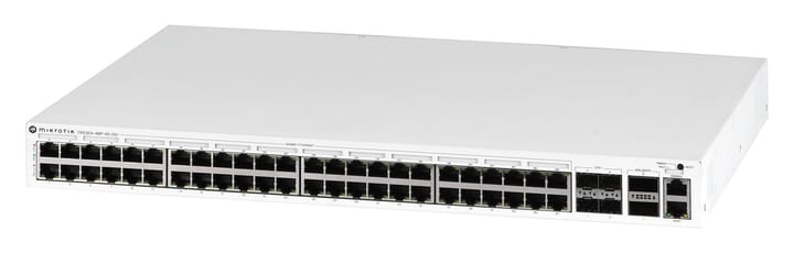 Mikrotik CRS354-48P-4S+2Q+RM tinklo komutatorius Valdomas L3 Gigabit Ethernet (10/100/1000) Maitinimas per Eternetą (PoE) 1U