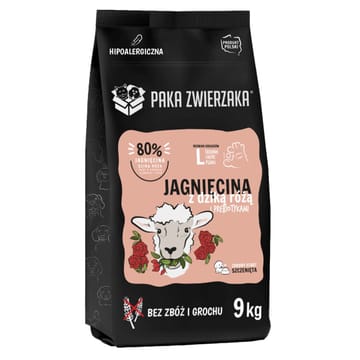 PAKA ZWIERZAKA Puppy Lamb with wild rose L - sausas maistas šunims - 9kg