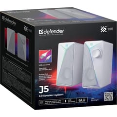 DEFENDER PC SPEAKERS J5 2.0 6W LED USB WHITE 65205 8