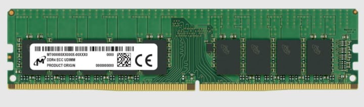 Micron MTA18ASF2G72AZ-2G6E2R atminties modulis 16 GB 1 x 16 GB DDR4 2666 MHz ECC