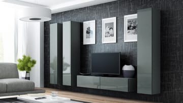 Cama VIGO 14 SZ/SZ svetainės sekcija Spinta daiktams ir garso / vaizdo technikai laikyti