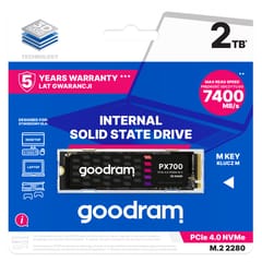 Goodram PX700 SSD SSDPR-PX700-02T-80 SSD diskas M.2 2,05 TB PCI Express 4.0 NVMe 3D NAND 2