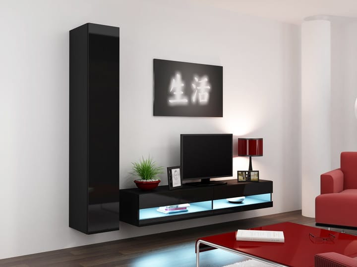 Cama VIGO NEW9 CZ/CZ svetainės sekcija Spinta daiktams ir garso / vaizdo technikai laikyti