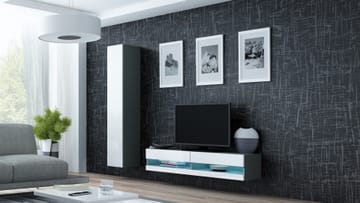 Cama VIGO NEW13SZ/BI svetainės sekcija Spinta daiktams ir garso / vaizdo technikai laikyti