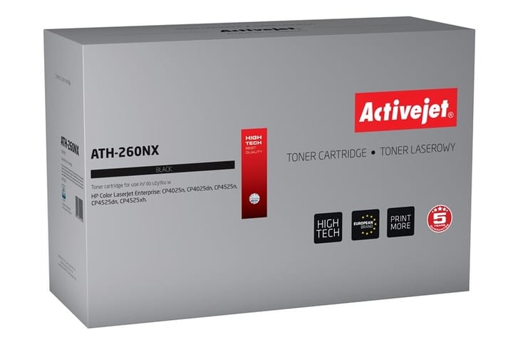 Activejet " ATH-260NX" (pakaitinis įrenginys HP 649X CE260X; "Supreme"; 17000 puslapių; juodas)