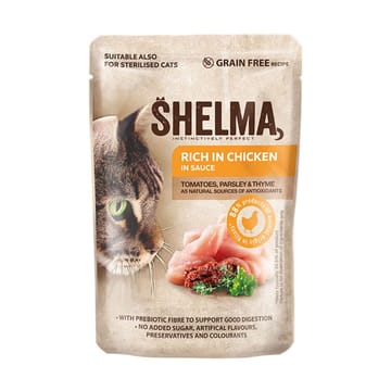 SHELMA Rich in chicken in sauce - šlapias kačių maistas - 85g