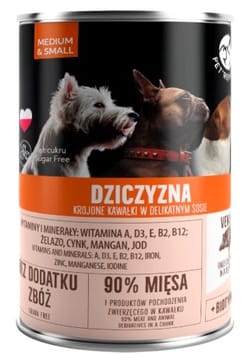 PET REPUBLIC Adult Medium & Small Game - šlapias maistas šunims - 400g