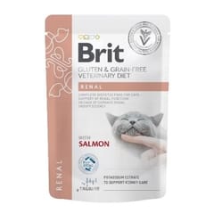 BRIT VD Renal Cat Pouch Box - drėgnas pašaras katėms - 12x85g 2