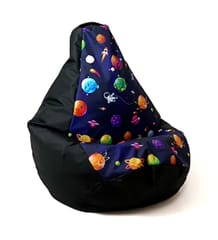 Sako krepšys pouffe pear print black-planets L 105 x 80 cm
