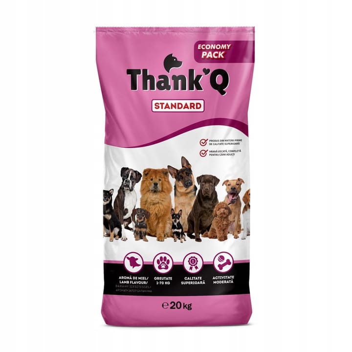 THANK'Q Standard Lamb - sausas maistas šunims - 20kg