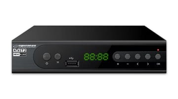 Esperanza EV106P skaitmeninis DVB-T2 H.265/HEVC imtuvas, juodas