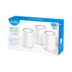 Cudy AX3000 Wi-Fi 6 Mesh 2.5G Solution Dviguba juosta (2,4 GHz / 5 GHz) Wi-Fi 6 (802.11ax) Balta Vidinis 4