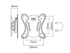 Laikiklis 13-27" televizoriui Maclean MC-715, juodas, 25 kg, max., vesa 100x100 8