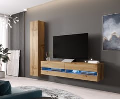 Cama VIGO NEW9 WO/WO svetainės sekcija Spinta daiktams ir garso / vaizdo technikai laikyti 1