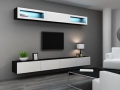Cama VIGO 11 CZ/BI svetainės sekcija Spinta daiktams ir garso / vaizdo technikai laikyti 2