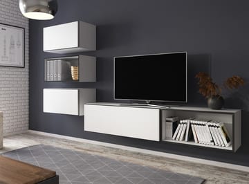 Cama ROCO4 BI/CZ/BI svetainės sekcija Spinta daiktams ir garso / vaizdo technikai laikyti