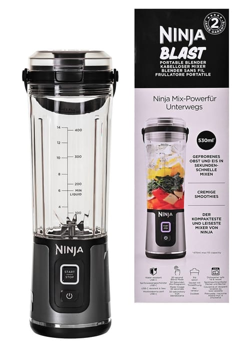 Ninja Blast 0,53 L Trintuvas „Sport blender“ 14,4 W Juoda
