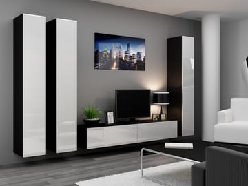 Cama VIGO 1 CZ/BI svetainės sekcija Spinta daiktams ir garso / vaizdo technikai laikyti