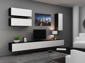 Cama VIGO 13 CZ/BI svetainės sekcija Spinta daiktams ir garso / vaizdo technikai laikyti
