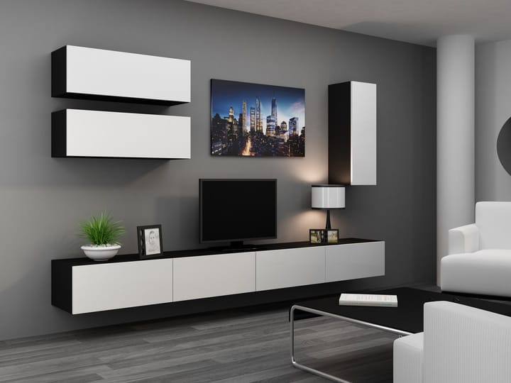 Cama VIGO 13 CZ/BI svetainės sekcija Spinta daiktams ir garso / vaizdo technikai laikyti